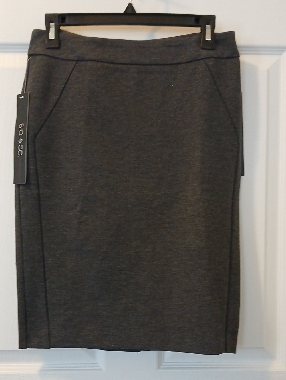 SG & Co. Dark Gray Pencil Skirt - Tailored Office Essential NWT